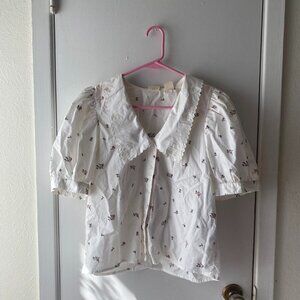 Levi's Women's White and Cream Shirt